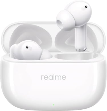 realme Buds T310 Truly Wireless in-Ear Earbuds with 46dB Hybrid ANC, 360° Spatial Audio, 12.4mm Dynamic Bass Driver, Upto 40Hrs Battery and Fast Charging (Agile White)