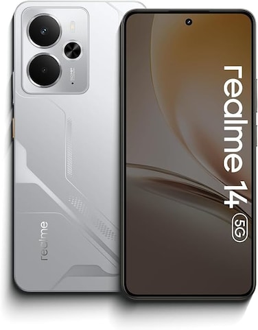 realme 14 5G Dual SIM 12GB RAM 256GB ROM Mecha Silver - Middle East Version