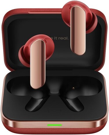 Realme Buds Air 7 Pro  Dual‑Driver ANC Earbuds   IP55 Water‑Resistant (Fiery Red)