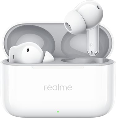 realme Buds T200 TWS Earbuds with 13mm Dynamic Bass Driver, Bluetooth 5.3 - Snowy White