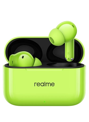 
realme Buds T200 Premium ANC Earbuds. Hi-Res Audio, Dual Connect - Neon Green