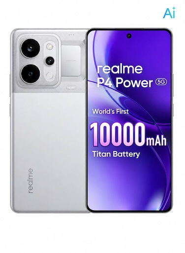 realme P4 Power Dual Sim, 12GB RAM, 256GB, 5G, Power Silver- International Version
