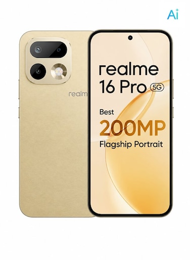 realme 16 Pro Dual Sim, 12GB RAM, 256GB, 5G, Master Gold- International Version