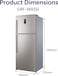Gree Top Mount Refrigerator with Inverter compressor, 565L Gross and 389L Net Capacity, No Frost Fridge, GRF565SSI