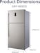 Gree Top Mount Refrigerator with Inverter Compressor, 665L Gross and 500L Net Capacity, No Frost Fridge, GRF665SSI