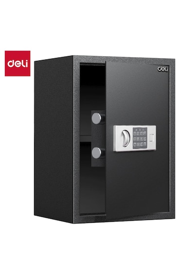 Deli Electronic Digital  Safe Box, (50x35x31cm), Steel Security Safe with Digital Lock, 13.7kg ET525 Black