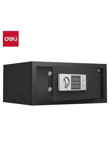 Deli Electronic Digital Safe Box, (20x43x35cm), Steel Security Safe with Digital Lock, 8kg ET522 Black
