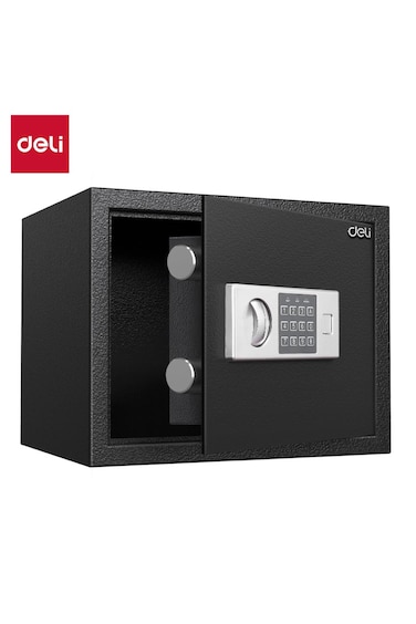 Deli Electronic Digital  Safe Box, (30x38x30m), Steel Security Safe with Digital Lock, 9kg ET523 Black