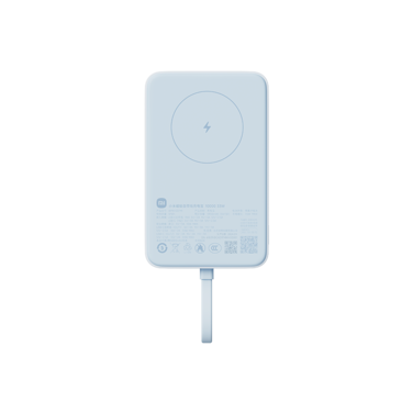 Xiaomi Magnetic Wireless Power Bank 10000 Built-in Cable 33W USB-C 7.5W Qi Wireless Charging for iPhone 16 15 Xiaomi 15 14 - Blue