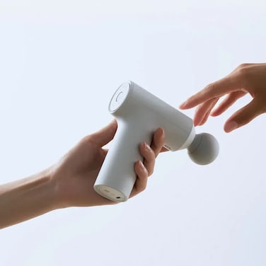 Xiaomi Mijia Mini Fascia Gun 2C Thrust 12kg Smart Gear Memory 350g Portable 2500rpm High Speed Massager Abstract Heat, White