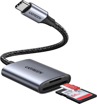 UGREEN SD Card Reader USB C Micro SD Card Adapter OTG Memory Adapter for iPhone 17 Series,MacBook Pro, M1 M2 Mac Air, iPad Pro, Surface, Dell XPS, Samsung