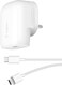 Belkin 30W USB C wall charger with PPS, Power Delivery, USB-IF certified PD 3.0, fast charger plug for iPhone 16, 15, Galaxy S24, iPad, AirPods, MacBook, Pixel, more - USB-C to C Cable included