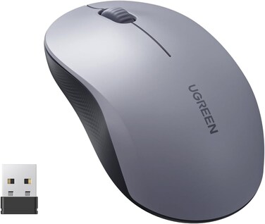 UGREEN Wireless Mouse Medium/Small Size, Bluetooth 5.4+2.4GHz, Portable Compact Slient Mouse, 4000 DPI, for Office/Home/Study, Compatible with Windows, macOS, iOS, Android, Linux