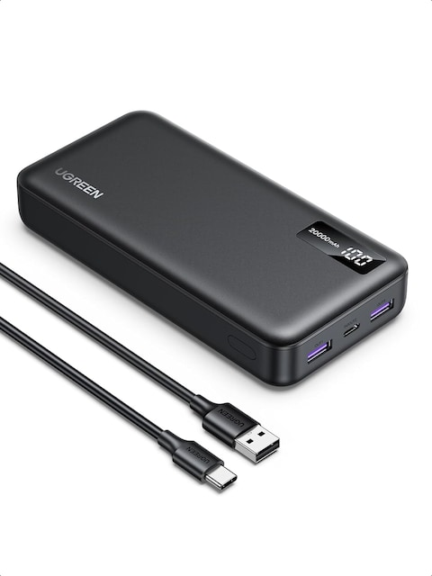 UGREEN Power Bank 20000mAh, 22.5W Portable Charger Fast Charging PD 3.0 USB C Input&Output Battery Pack with Digital Display Include Cable for iPhone 8-16 Series, Galaxy S24U/S23, iPad, AirPods, etc