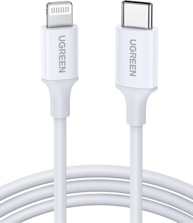UGREEN iPhone Charger Cable 2M, [MFi Certified] USB C to Lightning Cable Fast Charging Power Delivery PD 20W Charging for iPhone 14/14 Pro/Plus/ Pro Max, 8-13 All Series, iPad-White