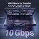 UGREEN M.2 to USB NVMe SATA SSD Enclosure Reader, Tool-Free USB 3.2 Gen2 10Gbps NVMe PCI-E 6Gbps SATA M-Key / B+M Key Solid State Drive External Adapter With UASP Trim, for SSDs 2242 2260 2280