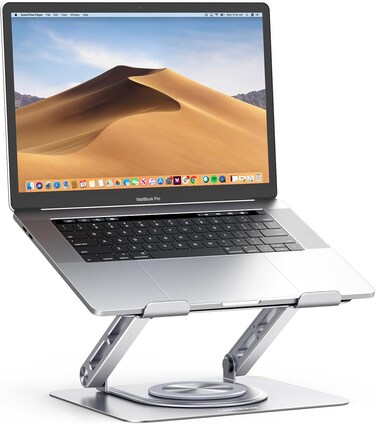 UGREEN Laptop Stand 360&deg; Rotation Upgrade Larger Sturdy Base Adjustable Laptop Stand for Desk Metal Notebook Holder Fit for Macbook Air, Macbook Pro, Lenovo, HP, ASUS, All laptops up to 17.3''