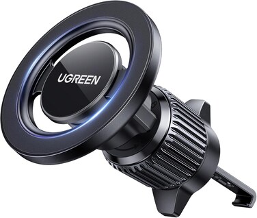 UGREEN MagSafe Car Phone Holder Magnetic Car Mount, [360&deg; Rotation Super Stable], One-hand Auto Lock, No Blocking Air Vent Magnetic Mobile Holder, Fit for iPhone 17/16/15, Samsung S25/24/23/Z Flip