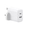 UGreen 20W Type-C + USB Port Fast Charger, Safety Dual Ports, Protections UK Plug &ndash; White