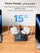 UGREEN 10-in-1 Trapezoidal Power Strip, 6 Widely Spaced Outlets, 4 USB Ports (3A1C), GaN Charging Station with Overload Protector Extension Cord, Outlet Extender for Home/Office/Dorm/Travel (1.5M)