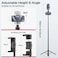 ULANZI MT-70 Extendable Tripod 63 Selfie Stick Vlog Tripod Stand with 2 Phone Clips as Teleprompter 360&deg; Rotate Camera Holder for iPhone Sony Canon DJI Osmo Nano Lightweight for Travel Black