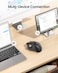 ProtoArc Wireless Trackball Mouse, EM01 NL Ergonomic Bluetooth Rollerball Thumb Rechargeable Computer Laptop Mouse, Adjustable Angle &amp; 3 Device Connection for PC, Mac, Windows-Gray Ball