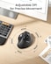ProtoArc Wireless Trackball Mouse, EM01 NL Ergonomic Bluetooth Rollerball Thumb Rechargeable Computer Laptop Mouse, Adjustable Angle &amp; 3 Device Connection for PC, Mac, Windows-Gray Ball