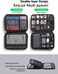 UGREEN Electronic Organizer, Double Layer Travel Gadget Bag compatible for USB Cable, SD Card, Hard Drive, Power Bank, Digital Camera, iPad Mini/Nintendo Swith Console/E-book or Tablet up to 7.9''
