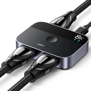 UGREEN HDMI 2.1 Switch 8K@60Hz Bi-directional Selector, 2 in 1 Out &amp; 1 in 2 Out, 4K@120Hz HDMI Switcher, Support 3D/CEC/HDR/Dolby, Compatible with PS5/PS4 Fire Stick Xbox Apple TV Blu-Ray Player