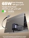 UGREEN 65W Type C Fast Charger with Retractable USB Cable, 3 Ports GaN Laptop Adapter, Wide Compatibility