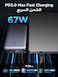 UGREEN Power Bank 20000mAh, 67W Fast Charging with Built in USB C Cable, Portable Charger for Laptop/Samsung/iPhone/Xiaomi, LED Display Battery Pack, 65W Self Charging,Nexode Series