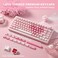 YUNZII B75 PRO Wireless Mechanical Keyboard,75% Gaming Keyboard Gasket Hot Swap Custom Keyboard with Knob,Pre-lubed Switches RGB,Bluetooth/Type-C/2.4G (Pink, Milk Switch)