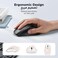 UGREEN Wireless Mouse, for Office/Home/Study, 2.4GHz Stable Connection, Ergonomic Silent Mouse, 3 Adjustable DPI (800/1200/1600), 2*AAA Battery, Compatible with Windows, macOS, iOS, Android, Linux