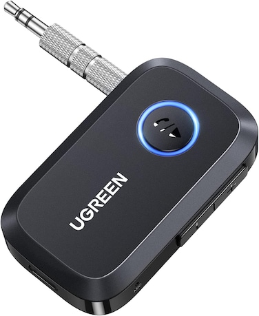 UGREEN Bluetooth Adapter 5.4 for Car, Bluetooth Receiver 3.5mm Jack with Built-in Microphone for Car Stereo/Speaker/Home Stereo/Wired Headphones,15H Battery Life