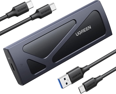 UGREEN M.2 NVMe Enclosure SSD Adapter 10Gbps USB C 3.2 Gen2, Tool-Free External Enclosure NVMe PCI-E Reader Solid State Drive External USB Adapter Supports M and B&amp;M Keys Size 2230/2242/2260/2280 SSDs