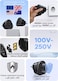 UGREEN World to EU-Plug Travel Adapter for UAE/KSA/EU/Iran/Turkey/Syria/Egypt/Libya/Australia/Russia/Thailand Worldwide Power Outlet,Universal Socket for Business Trip Hotel Airport for Phone, Laptop