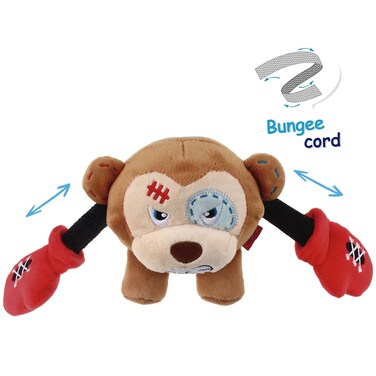 Rock Zoo King Boxer Monkey with Squeaker &amp; Crinkle S