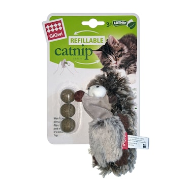 Gigwi Hedgehog Refillable Catnip with 3 catnip balls