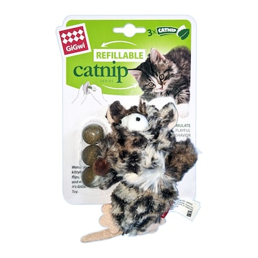Gigwi Strange Mouse Refillable Catnip with 3 catnip balls