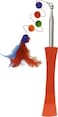 Gigwi Extendable Catwand Feather Teaser with rattle and tpr handle