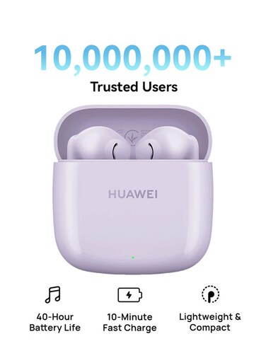 FreeBuds SE 2 In-ear Earphones, True Wireless Earbuds, 40-Hour Battery Life, IP54 Water and Dust Proof, Compact and Comfortable, Ceramic Taro Purple