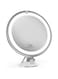 Arabest Makeup Mirror with Lights, Strong Suction Cup Vanity Mirror, 10X Magnifying Lighted Vanity Daylight White LED, Portable Illuminated Bathroom Mirrorfor Home Tabletop Bathroom Shower (Button)