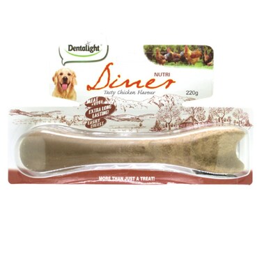 Dentalight 8" Nutri Diner Dog Treats &ndash; Chicken Flavor, 220g