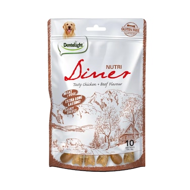 Dentalight 3" Nutri Diner Tasty Dog Treat-Chicken&amp;Beef Flavour 10pcs/Pack (180g)