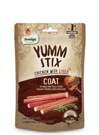 علاج الكلاب يام ستكس دجاج مع كبد - 50 جرام