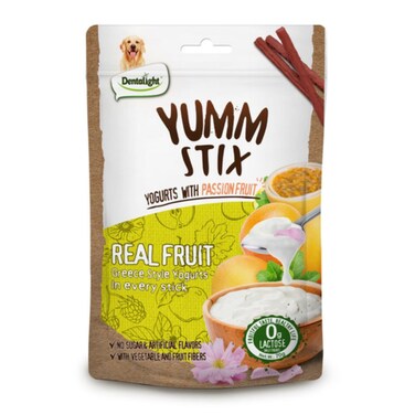 Dentalight Yumm Stix Treat for Dogs Yogurts with Passion Fruit 70g &ndash; Healthy Snack
