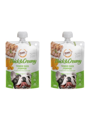 Gnawlers Thick &amp; Creamy Dog Treat 100g   Tender Duck &amp; Pumpkin, 8pcs, 2 Pack
