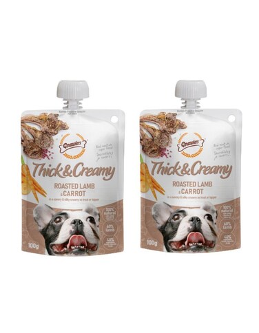 Gnawlers Thick &amp; Creamy Dog Treat 100g   Roasted Lamb &amp; Carrot, 8pcs, 2 Pack