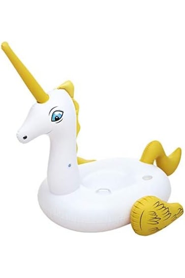 Bestway Inflatable Ride On Supersized Unicorn Pool Float Lilo Toy, Multicolour