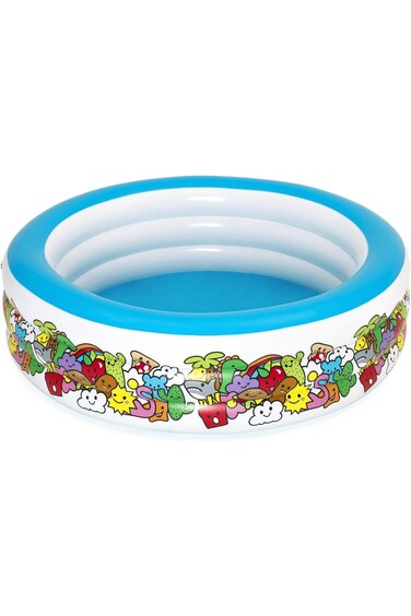 Bestway Inflatable Play Pool 3-Ring 1.96mx53cm 51122